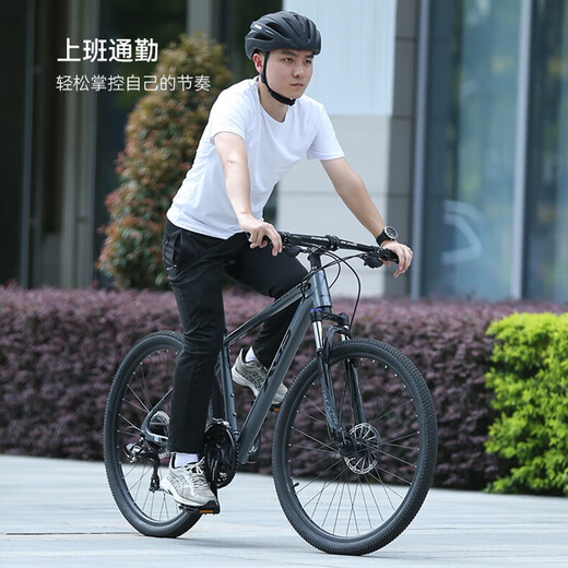 喜德盛（xds）山地自行车黑客700铝合金车架2025款24速油压碟刹成人单车 灰/黑17