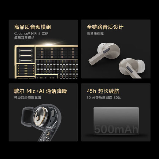 Sand in weak water Zhou Chuanxiong recommends earfeel i5 wireless Bluetooth headset in-ear HiFi sound quality gaming sports headset active noise reduction long battery life for students Far Sky Blue | HiFi sound quality + strong noise reduction + no ear pressure