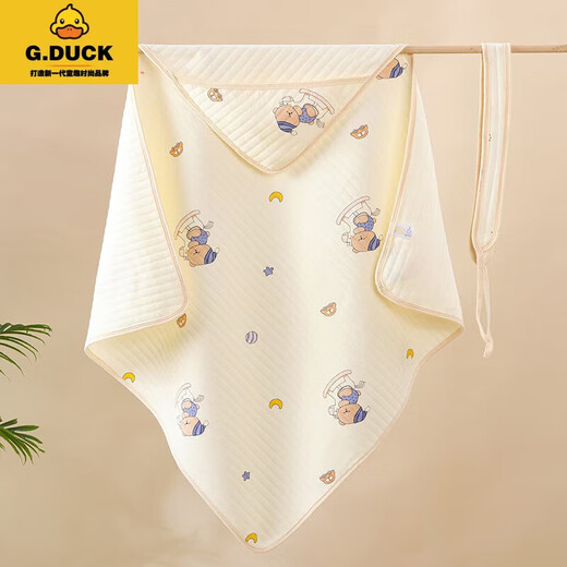 G.DUCKKIDSGDUCKKIDS baby quilt spring and autumn pure cotton newborn bag single newborn baby quilt quilt quilt warm swaddle warm beige lace angel bear