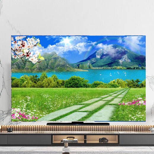
Customized new TV dust cover TV cover sunscreen fabric 65-inch protective cover cover hanging curved screen table type B1391 Music Dolphin 37-39 inches (93*60cm)