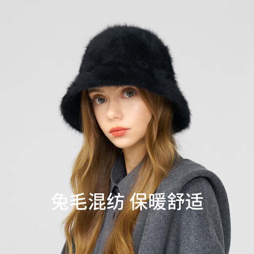 Kenmont one-piece woven fisherman hat for women with large head circumference, temperament, ear protection, dome furry basin hat, small face, km-5295