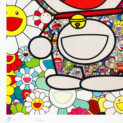 Sanwei Death NYC autographed limited edition Doraemon decorative painting birthday gift