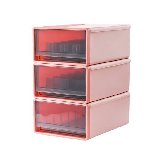 Camellia flat underwear storage box drawer-type household underwear and socks storage artifact clothing storage box wardrobe large unframed moonlight white