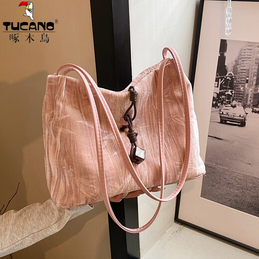 Woodpecker (Tucano) Neue chinesische Stiltasche für Frauen 2025 Neue Frühlings- und Sommer-Freizeit-One-Shoulder-Achselhöhlen-Achselhöhlen-Achselhöhlenbeutel Handtasche Handtasche Neues Khaki Neues Produkt