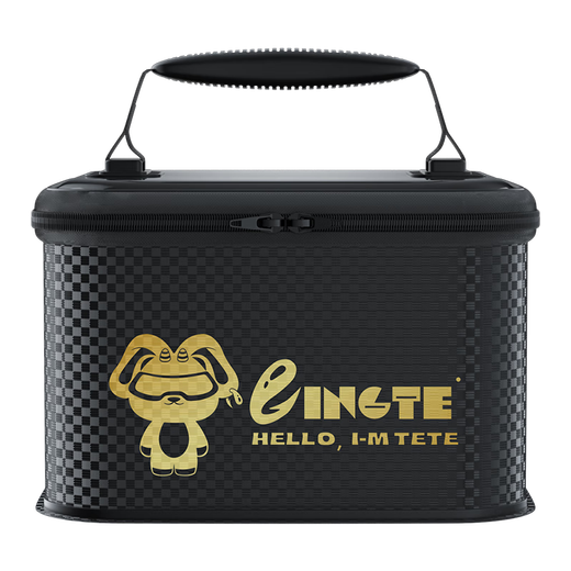 Fishing accessories storage box, multi-functional fishing gear box, lure box, small bait box, tool bag, fishing box supplies, black gold storage box