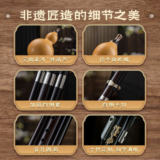 Golden Peacock Ebony Hound Silk C-Tune Élève d'écoles primaires spéciaux Adultes Adultes B-Tune B-Tune Performance Performance Store Musical Instruments de musique [Glossy Hound Ebony Tube] D-Tune + Giveaway