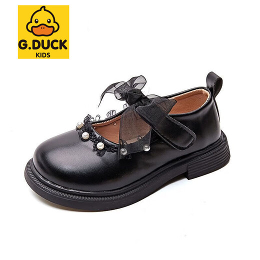 G.DUCKKIDS Kinder-Lederschuhe 2025 Herbst, neue Mädchen-Einzelschuhe, quadratische Zehen, flacher Mund, kleine Prinzessinnenschuhe, weiche Sohle, Kinderschuhe, A, Beige, Weiß, 26, Innenlänge 16 cm