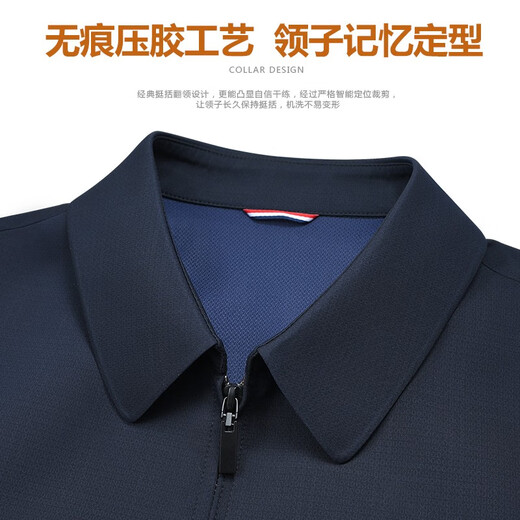 Playboy (PLAYBOY) Playboy Jacket Middle-aged Men's Cadre Civil Service Spring and Autumn Coat High-end Daddy Outfit Business Casual Administrative 6198 Hidden Blue Removable Duck Down Bottom Line One Size 170 Suitable Weight 120-135 Jin [Jin equals 0.5 kg]