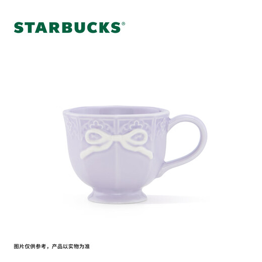 Starbucks Cup Garden Dance Series Ceramic Mug High-Looking Desktop Coffee Cup Gift for Men and Women Bow Tie Mug 296mL
