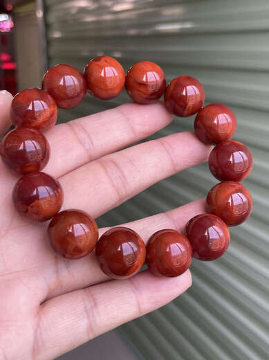 VZZS bracelet bracelet persimmon red flame red south red pendant south red necklace with Baoshan ring high-end