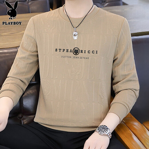 Playboy (PLAYBOY) sweatshirt men's jacket men's long-sleeved T-shirt men's autumn and winter tops trendy sports casual round neck bottoming shirt