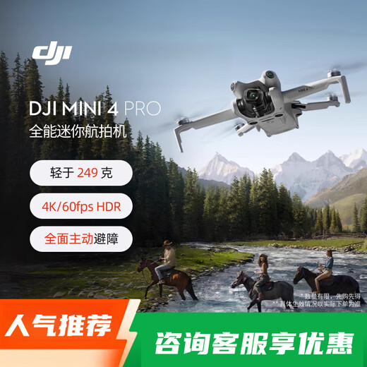DJI Elf DJI Mini 4 Pro All-Round Mini 4 Machine de photographie aérienne Mini Machine de photographie aérienne Drone entrée de gamme HD sans perte de prise de vue verticale omnidirectionnelle ACTIVE ACTIVE CONSTACTION CONSTAGE CHANGFEI (avec télécommande d'écran) Configuration standard