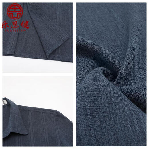 MO Xiao 1473 People elogió a papá Summer Camisa de manga corta de manga corta de mediana edad y camisa de línea de algodón y línea de algodón y línea de edad de ancianos de hombres.
