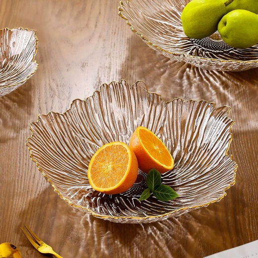Ostar petal fruit plate Xiaohongshu same style living room high-end candy plate front office fruit plate light luxury ins style gold three-piece set petal fruit plate small + medium + large