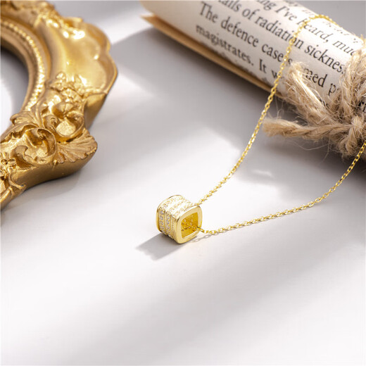 Libiao's new S925 sterling silver with diamonds, fashionable small waist necklace, gentle pendant for women, trendy personalized clavicle chain in stock, platinum model 925 silver