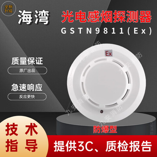 Bay explosion-proof smoke detector JTY-GM-GSTN9811(Ex) coded point type photoelectric smoke sensor temperature fire white