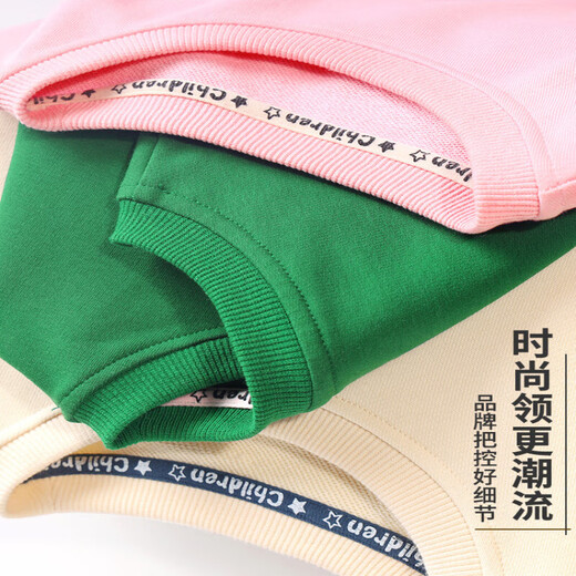 G.DUCKKIDS小黄鸭女童卫衣25新款女孩春装打底衫中大童春秋外穿儿童休闲童装 WAG12211X-12210E粉 130 cm