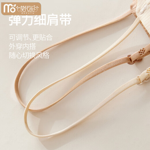 Modal Small Breast Push Up Fixed Cup Underwear Women's Thickened Thick Shoulder Suspenders Beautiful Back Seamless Inner Bottoming Vest Bra Black M 1.5C Thin Cup 85-125Jin Jin is equal to 0.5kg