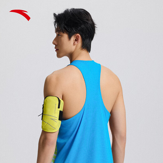 ANTA Arm Bag 2025 New Running Fitness Cycling Bag Sports Mobile Phone Bag Portable Adjustable Thin Wrist Bag Fluorescent Green-2 One Size