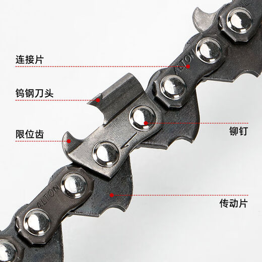 Ruideli Tungsten Steel Cutter Head Chain Saw Saw Chain de carbure en acier en carbure de 18 pouces 20 pouces Chaîne de scie à la chaîne Clering Tree Tree et coupe les briques légères de la tête de coupe en acier de tungstène universel grande 3888 sections 44 couteaux