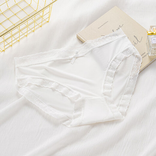 
Urban Beauty 4 ice silk underwear for women without trace pure cotton antibacterial crotch summer sexy nude pure lace women's underwear thin pink + skin color + bean green + bean white 4 L size (recommended 100-120 Jin [Jin equals 0.5 kg])