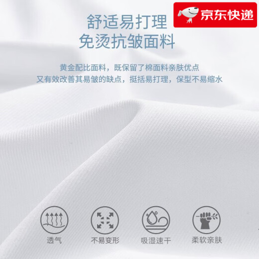 CEO雅戈尔雅 戈DP免烫男士衬衫短袖长袖同款混棉职业通勤正装衬衣专 6625长袖 45 建议200-220斤