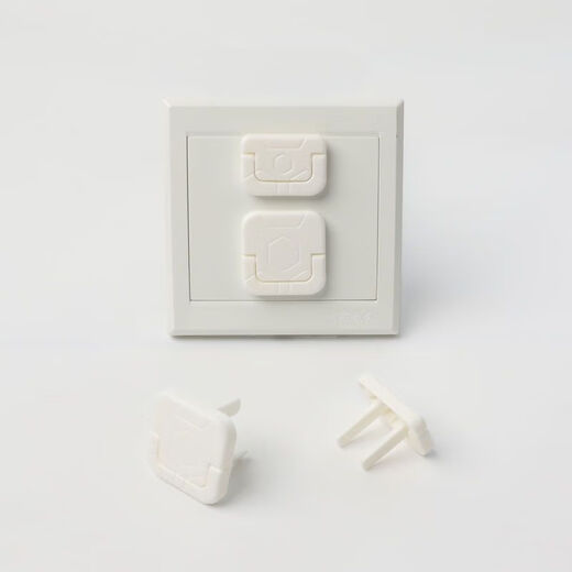 Zongji socket plug with two holes, children's anti-electric shock protective cover, baby plug jack protective cover, safety plug switch plug, elegant white, with handle/anti-electric shock/tight and firm, 50 pieces, 25 pieces each for two phases and three phases