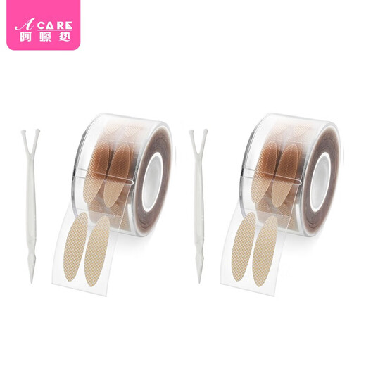 ACARE Double Eyelid Sticker A1ZO-wide adhesive invisible tool artifact beautiful eye lace mesh roll narrow tip natural flesh wide type 1 roll 1 pair