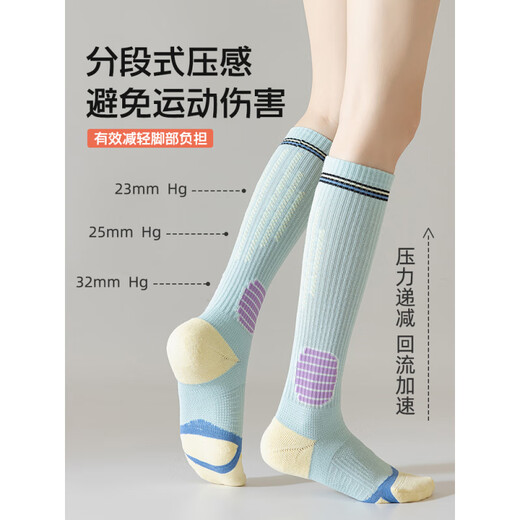 Jingyouyu Varicose Vein Expansion Stretch Stockings Summer Thin Medical Calf Socks Pressure Socks Pregnant Women with Soreness and Swelling German Medical Style-Pink Strong Pressure Prevention 1 Pair