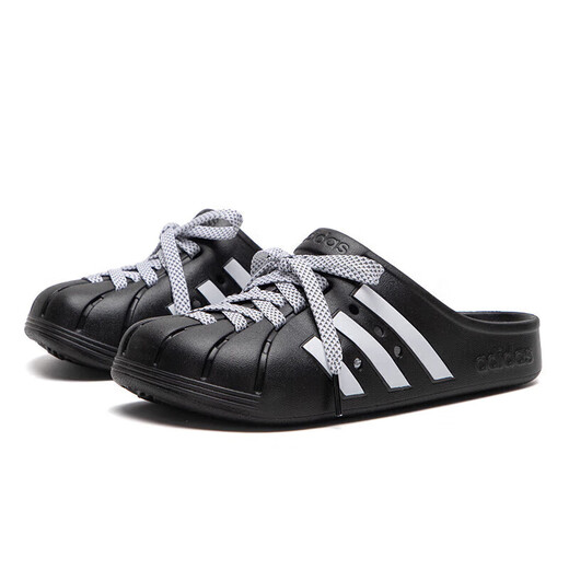 阿迪达斯 （adidas）官方舰店休闲鞋男鞋夏夏新款运动鞋户外透气洞洞鞋沙滩拖鞋 JH9848黑色 36.5