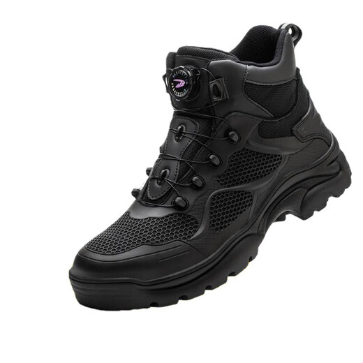 
Hooslao protective shoes, steel toe summer construction site shoes, anti-puncture labor protection boots, buttons, Kevrates, anti-slip safety work boots, J9195 black 37