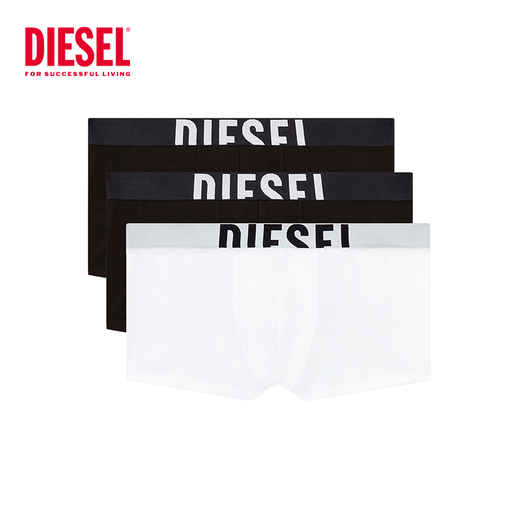 迪赛（DIESEL）男士平角内裤3件装4款舒适透气内裤A175800HJBWE4877官方旗舰 【三件装】A175800HJBWE4877 XL
