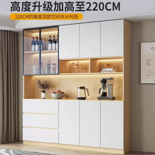 Oppei sideboard integrated with wall modern simple living room cabinet restaurant tea cabinet wine cabinet storage storage cabinet style 12200*40*220 SF Express installation 3 doors