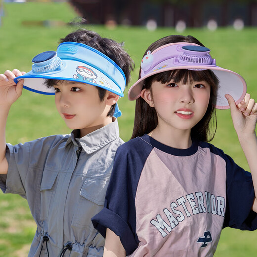 Yixian children with fan sun protection hat in summer spring and summer can be recharged for boys and girls sun hats sky top solar hat sky blue-air ceiling fan hat [Solar energy + charging]