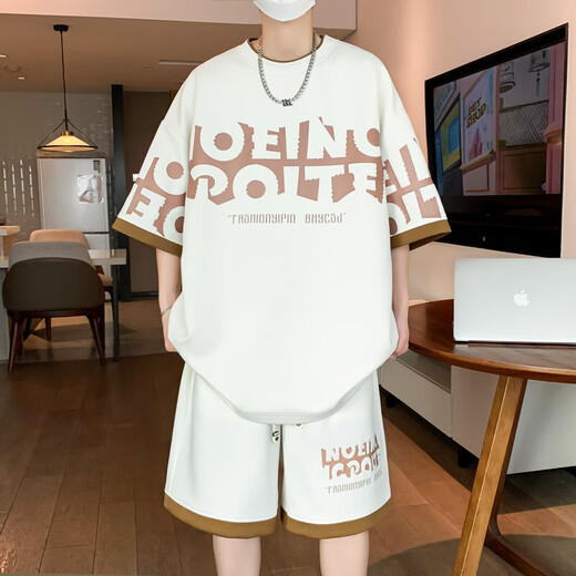 Schüler der Juemingway High School Trendy Marke kurzärmelig T-Shirt Boy Sommer zweiteiliger 1215 Jahre alter Sweatshirt 9928 Schwarz (Kurzarm + Shorts) 2XL (130-150jin [Jin entspricht ca. 0,5 kg]))