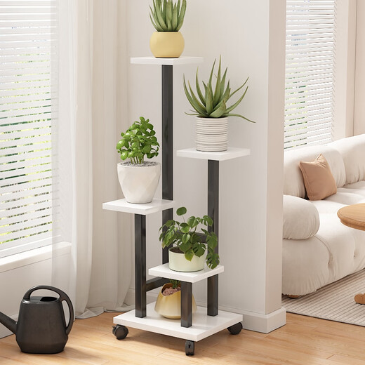 Anya iron flower stand balcony removable multi-layer storage rack household floor-standing succulent green radish plant rack