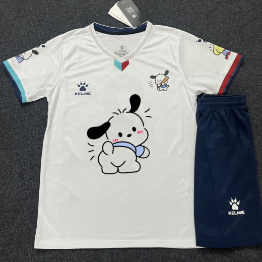 卡尔美（KELME）足球运动服套装成人儿童短袖运动队服男女透气比赛训练球衣印字 1048-白色套装 XL