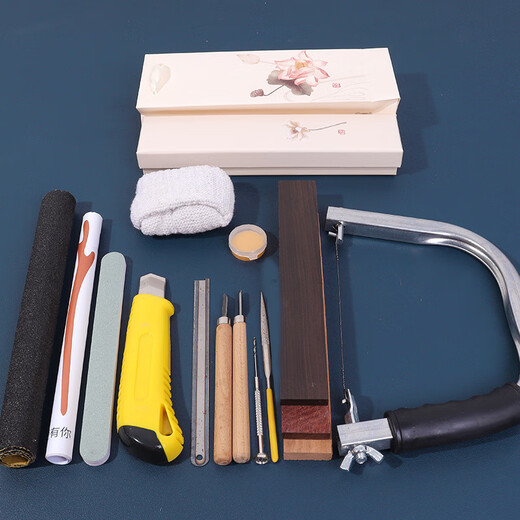 Only two peach wood hairpins and sandalwood antique hairpins DIY material package handmade tools Valentine's Day gift for girlfriend Luxury manual + wire saw + ebony + peach wood + rosewood