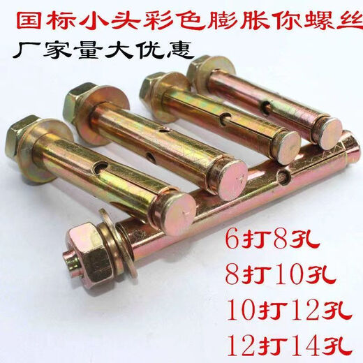 维诺亚膨胀螺丝彭张螺栓加厚加长拉爆膨胀管铁爆炸螺丝钉大全批发 国标 M12807个