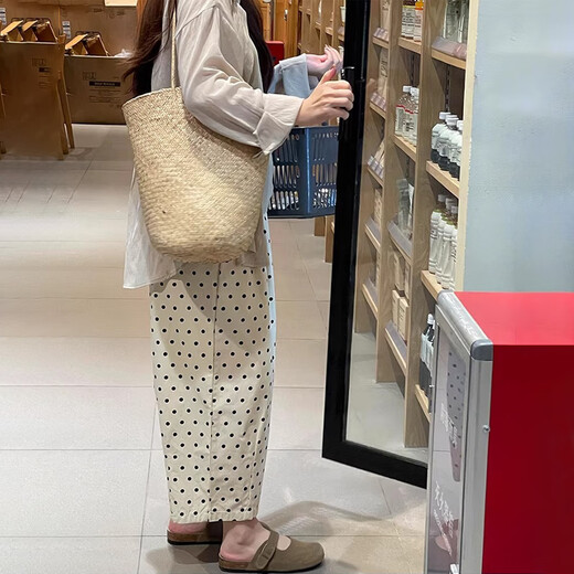 晴碧琳孕妇裤子夏季薄款外穿2025托腹打底裤不勒肚子九分裤小个子夏款 孕妇裤【杏色波点款】 L【建议110-130斤】