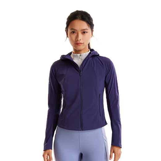 凯乐石（KAILAS） M8-LT 运动户外防泼透气弹性防晒连帽软壳夹克外套 女款 紫棠 XXS