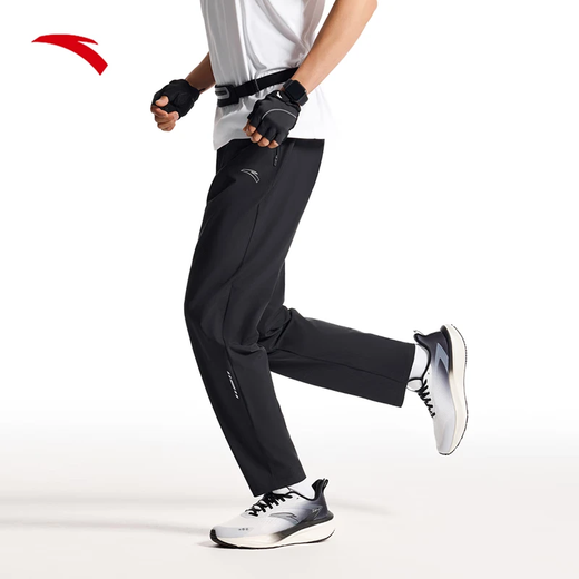 Pantalones de secado rápido ANTA Sports Pantalones deportivos 2025 Summer Nuevo alambre de hielo Biros rectos aliviables pantalones de hombres casuales (gerente de stock recomienda alambre de hielo secado rápido) Negro básico L /175 (adecuado para 135-145Jin [Jin equivale a 0.5 kg])