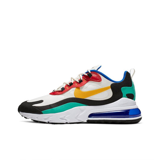 耐克（NIKE）男鞋运动鞋Air max 270 react 女鞋休闲气垫跑步鞋拼色 AT6174-002 红黄蓝 36
