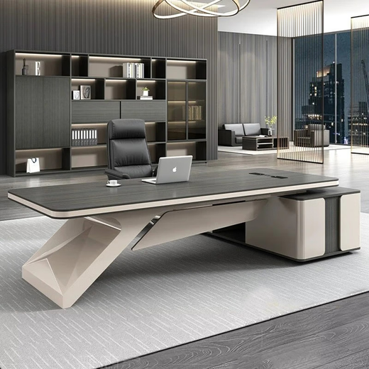Light luxury boss desk office desk simple modern chairman president desk executive desk manager office desk and chair combination 2.0 meters boss table + boss chair