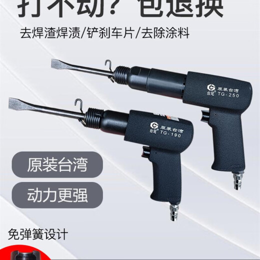 XMSJ Gasschaufelfestigkeit Multifunktionaler Einfluss pneumatischer Pickelbremsbelastung Schweißschlacke Entfernung Pneumatische Schaufel Bohrwand Rilled Gas Hammer Neues Original TG-6190U0004 mittelgroße Größe) Schaufelkopf