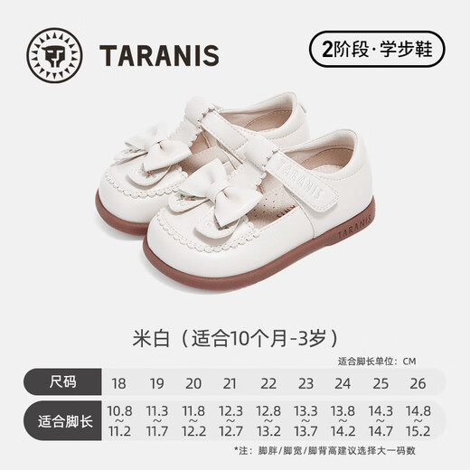 Terranis Spring Girls' Small Leather Shoes Baby Soft Soled Toddler Shoes Children's Princess Shoes Size 22