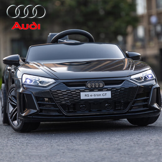 Kuxun Audi children's electric car four-wheel drive car remote control four-wheel baby toy car can sit in and swing stroller to give gifts