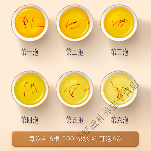 
Beijing Tongrentang Iran imported saffron gift box saffron authentic special Tibetan saffron 5 bottles of saffron