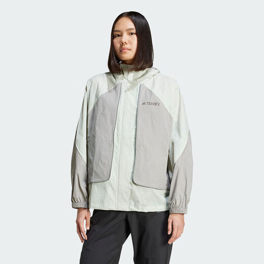 阿迪达斯 （adidas）【劲浪体育】女子防泼防风透湿疏水运动宽松连帽夹克外套KA5151 图色 XS