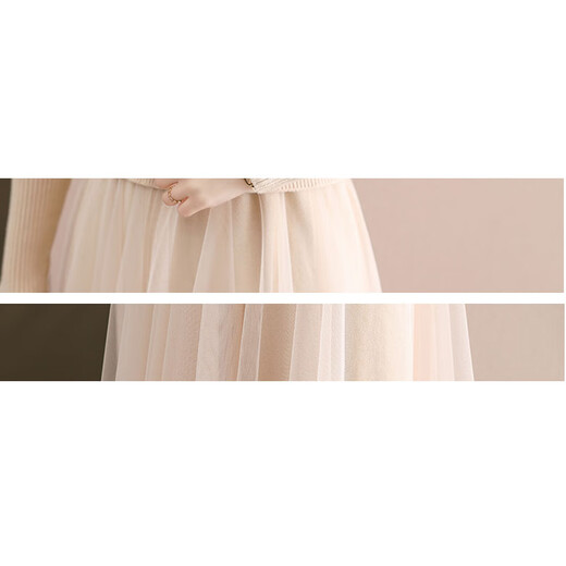 TJQ ​​Luxury High-End Brand Dress para mujeres 2025 Autumn New Slim y de moda reductora de la edad Camel M [recomendado 90-105Jin [Jin iguala 0.5 kg]]]